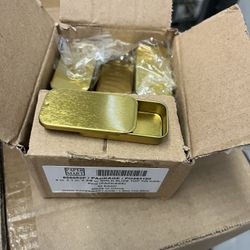 NEW Gold Slide Top Tins, 2" x 1" x 3/8", boxes of 24 count