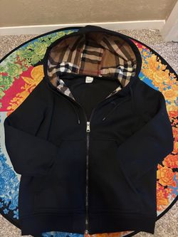 Burberry Black Zip-Up Hoodie