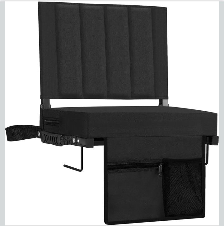Stadium Seat for Bleachers with Back Support, Portable Bleacher Seat with Wide Comfy Padded Cushion