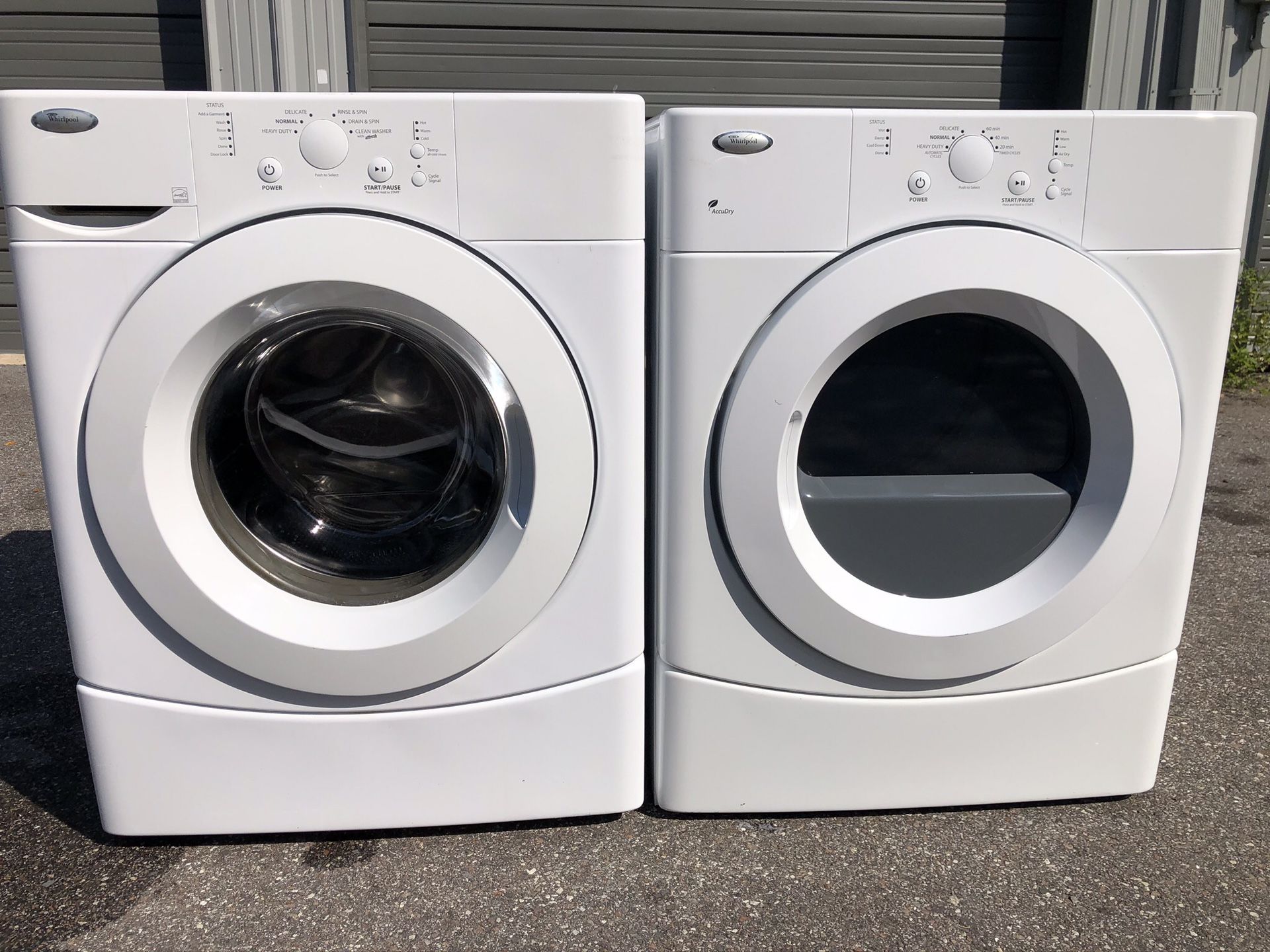 Whirlpool front load washer dryer set