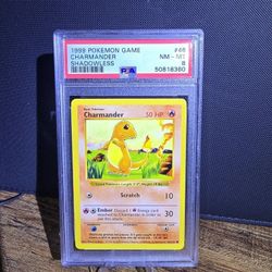 Shadowless Base Set Charmander (PSA 8)