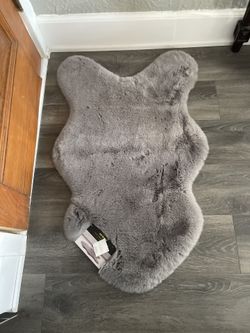 Faux Fur Rug 24x39 Gray, Brown Or White Available