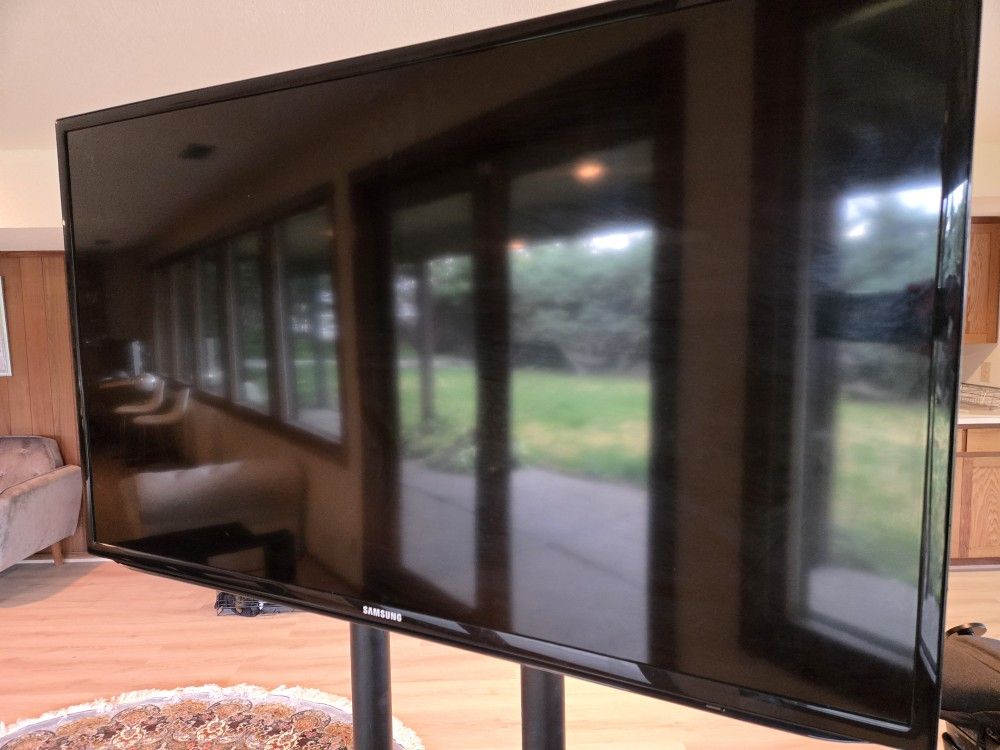 Samsung TV With Rolling TV stand