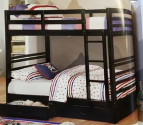 Twin Twin Bunkbed with storage drawers