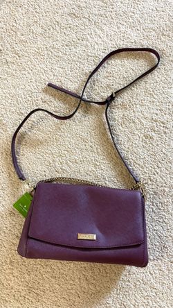 Brand new Kate Spade women purse plum color with chain strap