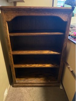 MOVING SALE: Solid Oak Hardwood Vintage Bookshelf (4’ x 2.5’)