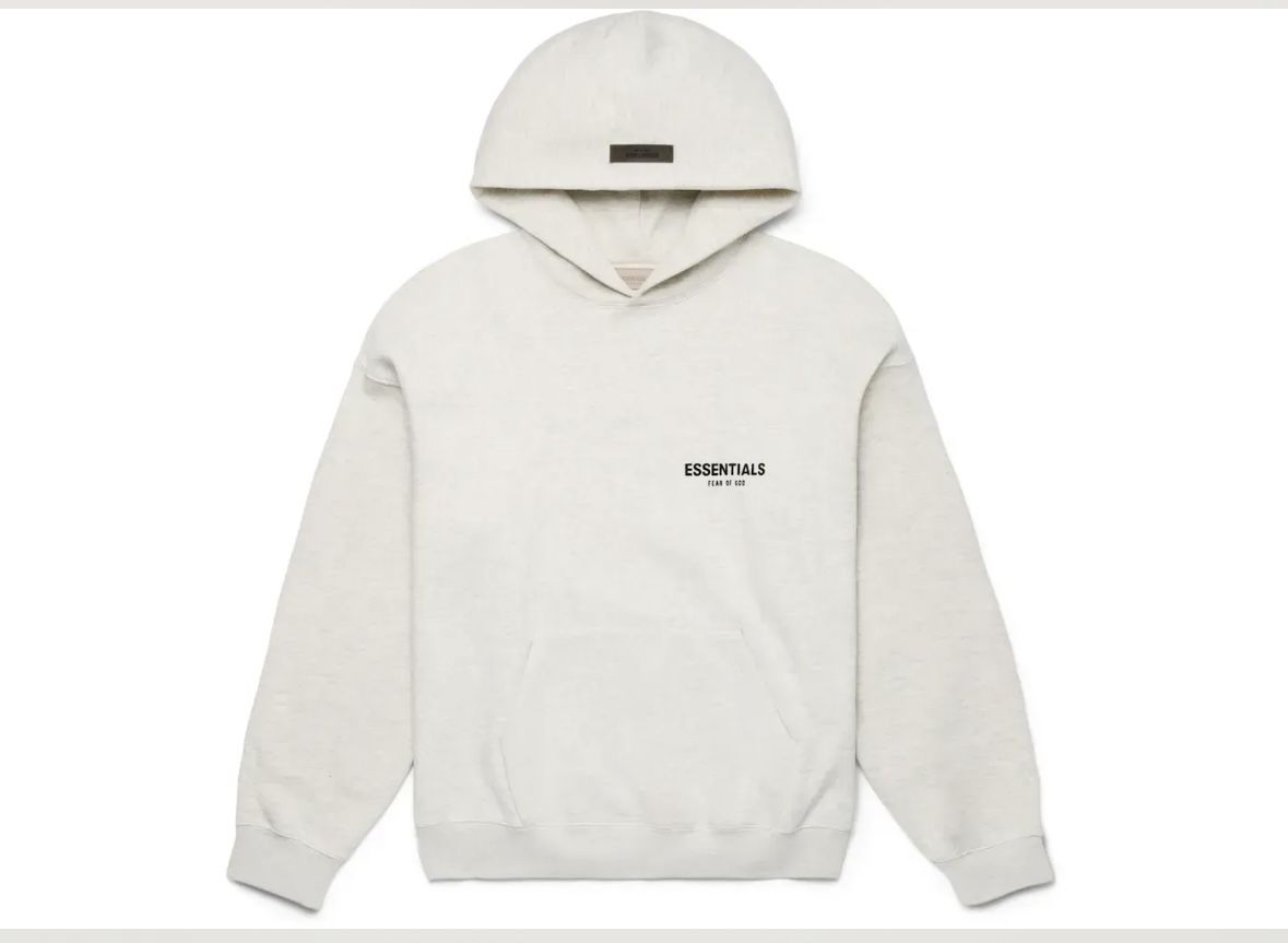 Fear Of God Essentials Light Oatmeal Hoodie Large