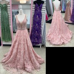 New With Tags Sherri Hill Size 8 Blush Colored Formal Gown & Prom Gown $215