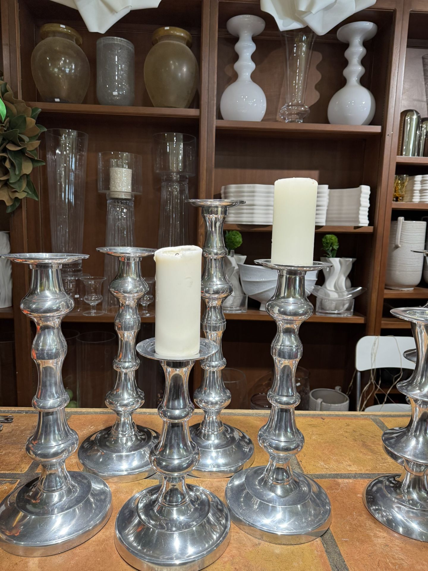 Silver Candle Holder Or Flower Centerpiece Stand