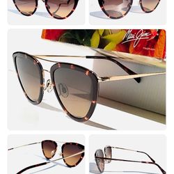 MAUI JIM HUNAKAI MJ331-10 POLARIZED SUNGLASSES - TORTOISE - CAT EYE SHAPE ‼️ Brand New ‼️ BEST DEAL Ib Town ‼️