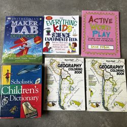 Books, Drawing Books, Games, Microscope Set