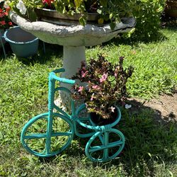 Small Rattan Bike Planter