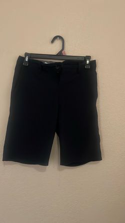 Black Flat-Front Chino Shorts. Kids size 12