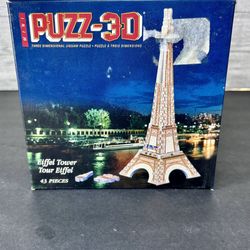 Vintage Paris Eiffel Tower 3D Mini Jigsaw Puzzle Made by Wrebbit Puzz-3D 