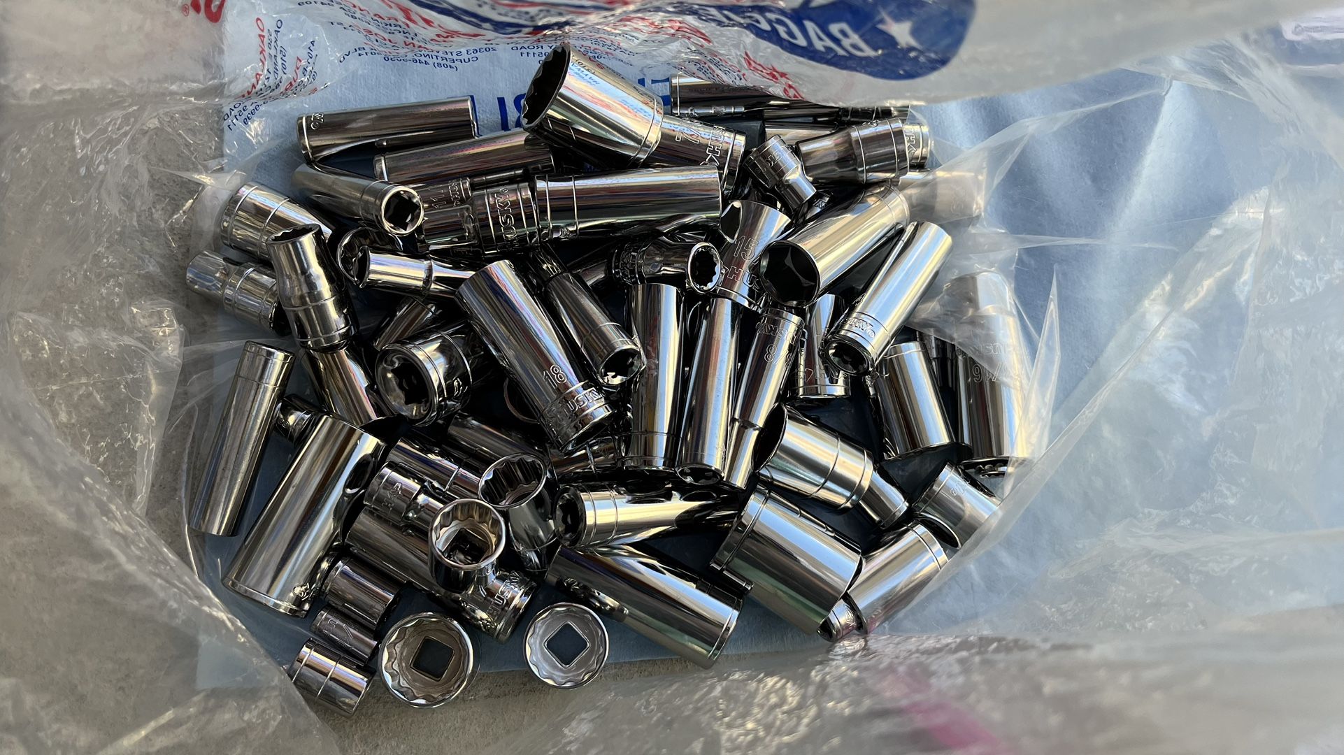 75 Pcs Miscellaneous Sockets, Husky Brand, New