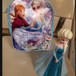 FROZEN backpack and a bank for girls(price for both items)