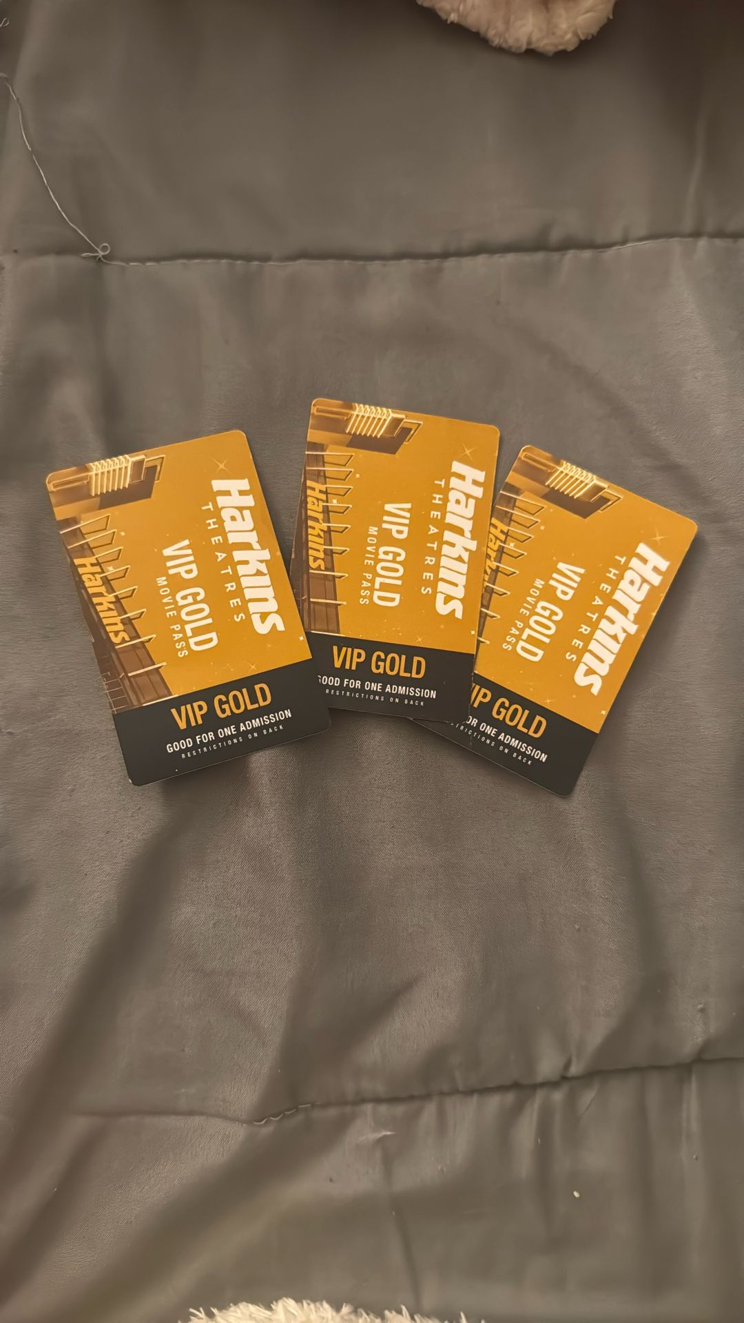 3 Harkins VIP Gold Tickets