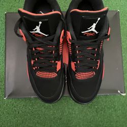 Air Jordan Retro 4 Red Thunder Size 10 In Great Condition With Shoe Box. 