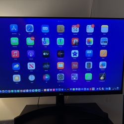 LG Monitor 27" HD (1920 x 1080) IPS Display Black (99% like new)