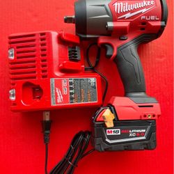 Milwaukee m18 1/2 impact with 5.0 battery n charger
