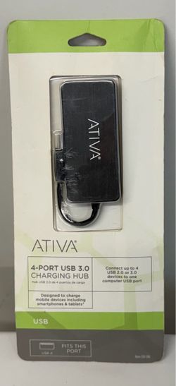 ATIVA 4-Port USB 3.0 Charging Hub -NEW– $15