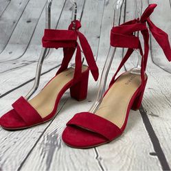 Torrid Red Block Heels Size 9.5w