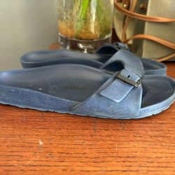 Birkenstock Size 38 Narrow Navy Blue Arizona EVA Beach Sandals Waterproof Pool