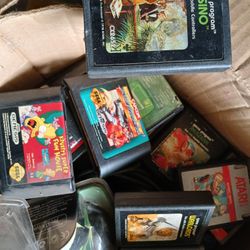 Atari And Sega Games Cartridges