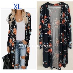 NWT Womens Fashion 2022 Cozy Knit Open Front Long Sleeve Long Knit Cardigan Sweater  Size: XLarge  Features: New spring sweater coat, Camo, Snake, Leo