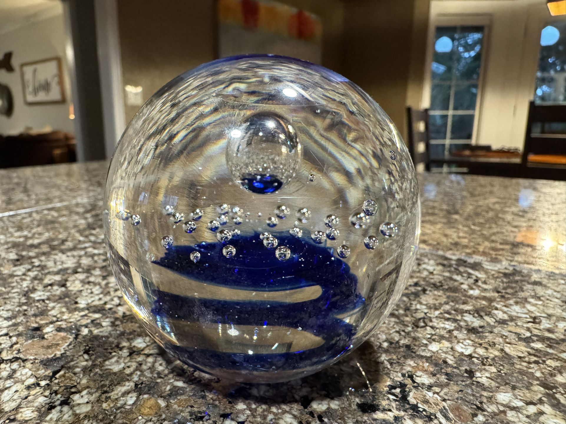 3” Vintage Art Glass Paperweight