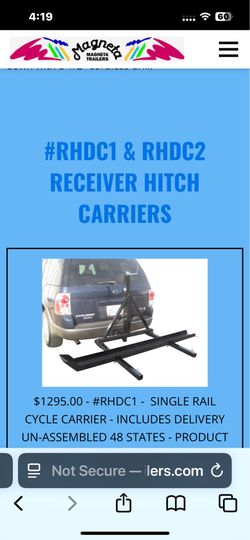 Motorcycle / Scooter Heavy Duty 2’ Hitch Receiver with Crank $1300 New