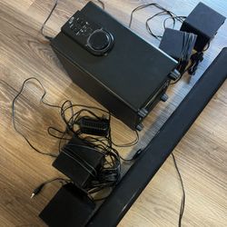 Sound Bar And Bass Speaker System  Bluetooth 