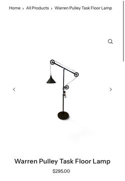 Pulley floor lamp , heavy