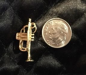 14K Gold Trumpet Charm