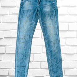 Madewell Women’s 27x34 Skinny Skinny Denim Jeans • Blue Faded Stonewash Low Rise