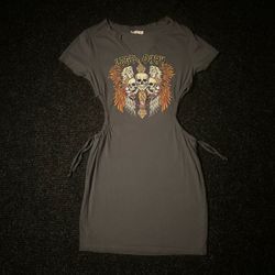 Ruby & Lace Legendary Skull Ruched Mini Dress Size S