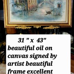 3 Oil On Canvas Paintings Signed By The Artists All In Excellent Condition  SELLING As A Set