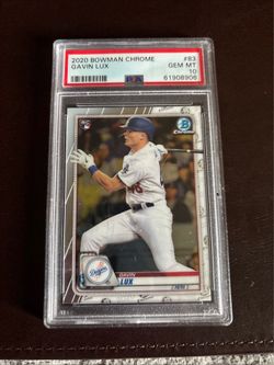 2020 Bowman Chrome GAVIN LUX RC ROOKIE CARD PSA 10 GEM MINT