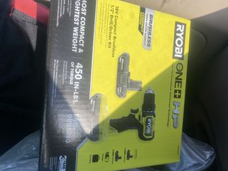 ryobi one+ hp drill driver kit compact brushless 18v