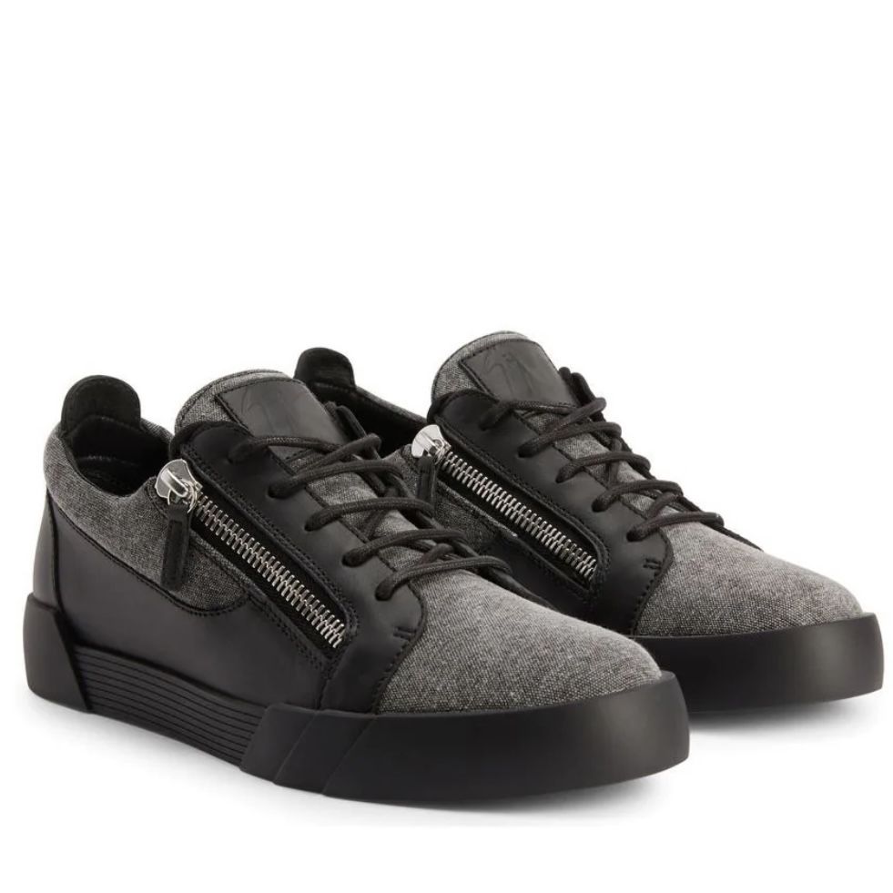 Giuseppe Zanotti Men Frankie Sneakers Casual Shoes Zipper Shoes Genuine Leather Flat Trainers Runners Designer Shoes