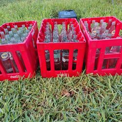  3 Coca-Cola Bottle Crates 