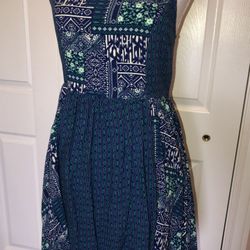 Blue Spaghetti Strap Sundress