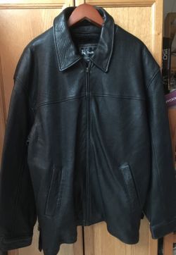 Mens genuine leather jacket 2x XXL