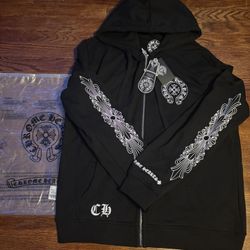 Black Chrome Hearts Los Angeles Zip up Jacket 
