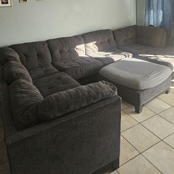 LARGE dark Gray 3 Piece Sectional