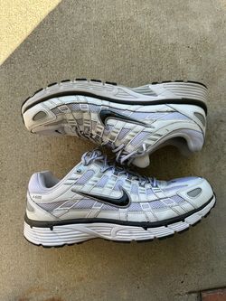 Nike P-6000 Men's Running White/ Metallic Silver / Black Size 12
