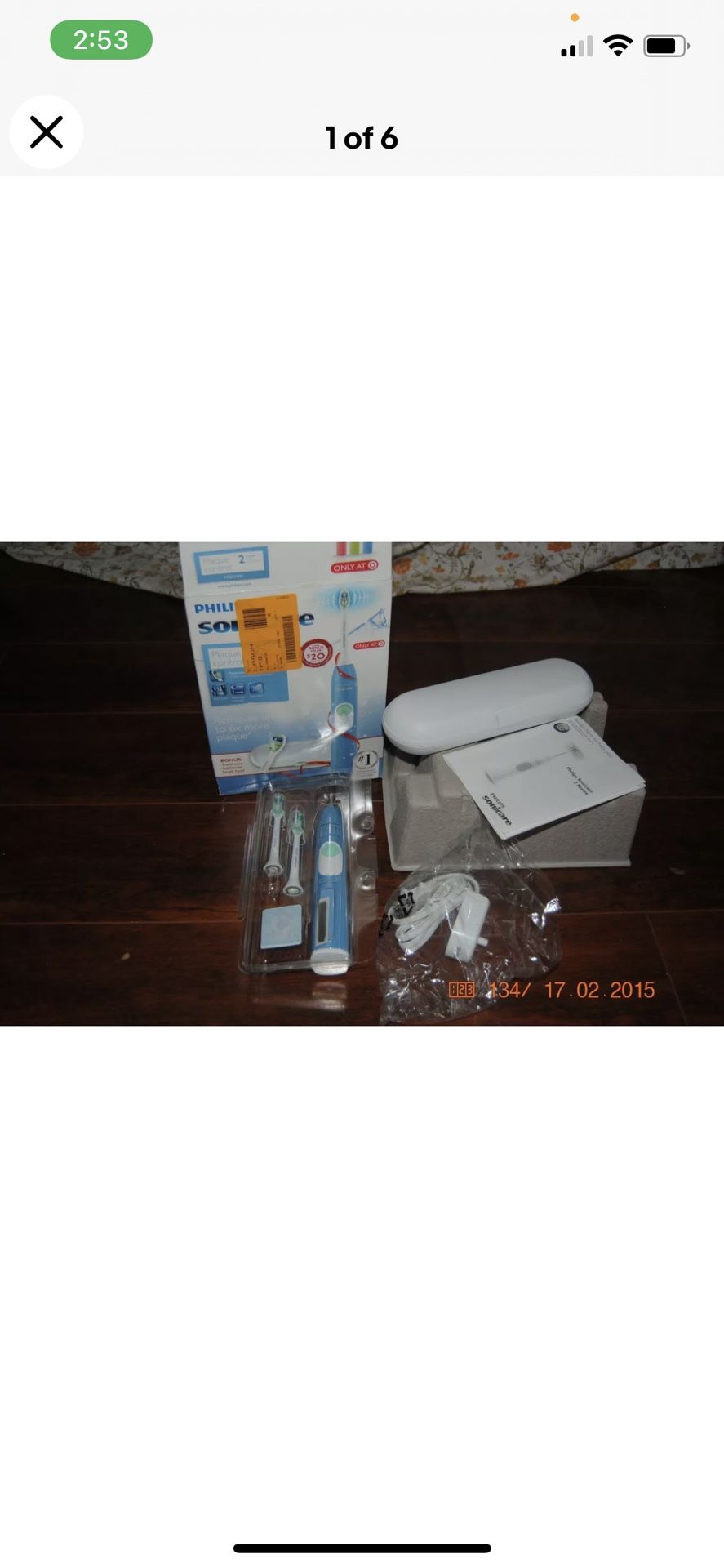 Philips Sonicare 2 Series Plaque control electric toothbrush HX6211/93 IN OPEN