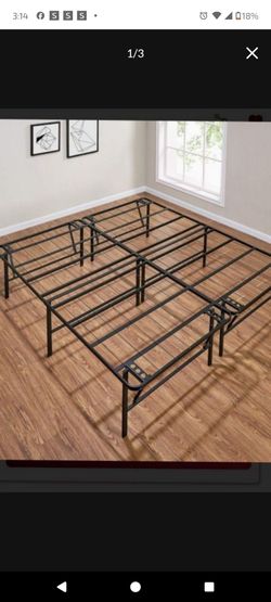 (New) Mainstays 18"High Profile King Bedframe steel