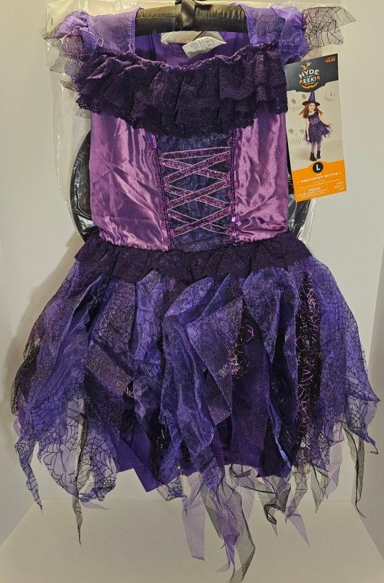Amethyst Witch Girls Halloween Costume Large