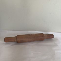 Vintage Solid Wood One-Piece Rolling Pin 12 Inch Farmhouse Kitchen Decor
